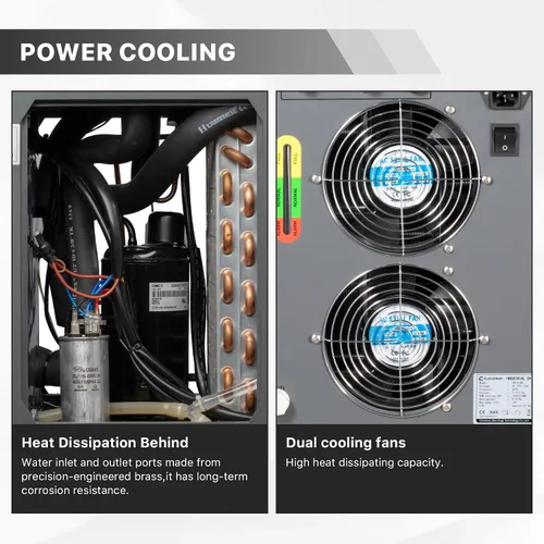 Vista 5 de Cloudray Enfriador de Agua Láser CO2 Industrial 6L 0.61HP CW5200 Termostato Preciso Recirculante CO2 Enfriador Láser Industrial para 60W 70W 80W 90W