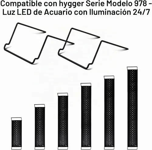 Vista 6 de hygger Soporte de soporte alto para luz de acuario, adecuado para la luz del tanque de peces modelo HG978