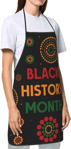 Vista 3 de I Am Black History Month Delantal para mujeres y hombres, delantales ajustables para decoración de cocina, cocina, fiesta de vacaciones