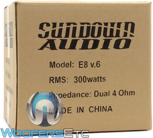Vista 6 de Sundown Audio E-8 V.6 D4 8" 300W Dual 4-Ohm Serie EV.6 Subwoofer