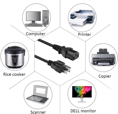 Vista 4 de Cable de alimentación de CA compatible con Viewsonic PW500, PJ758, PJ1165, PJ1172, PJ1173, PJ1200, PJ1075, PJ1000, PJ1060, PJ1065, PJ1158, PJ853