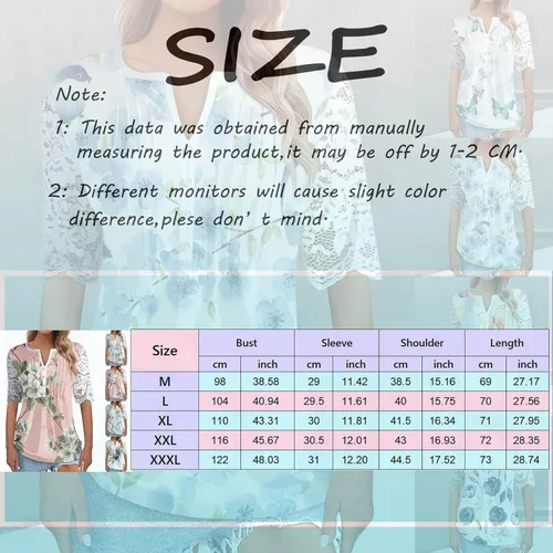 Vista 3 de Ladies Blouses and Tops Dressy,Women's Casual Short Sleeve Crewneck Loose Tops Blouses Shirt Ladies Tops and Blouses