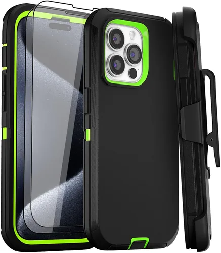 Vista 12 de Funda para iPhone 11 con Clip para Cinturón, Soporte y 2 Protectores de Pantalla, Protección Completa Resistente, Funda a Prueba de Golpes y Caídas