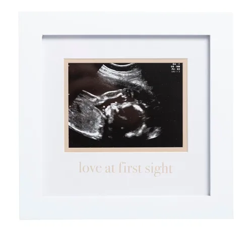 Vista 7 de Pearhead Love At First Sight - Marco de fotos de madera para sonogramas, marco de anuncio de embarazo con ultrasonido, decoración ideal para niños