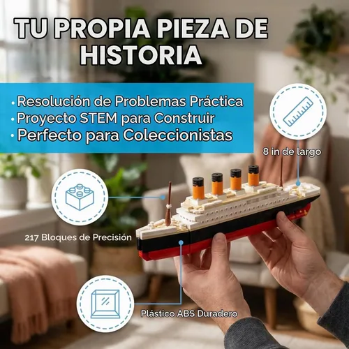 Vista 2 de Brick Loot Titanic - Juego de construcción para adultos y niños a partir de 6 años, kit compatible con modelo de mini barco de ladrillo