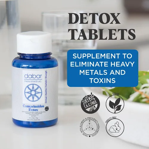 Vista 2 de Tabletas de desintoxicación: suplemento de magnesio y zeolita con shungita, minerales marinos y carbón activado para desintoxicación de metales