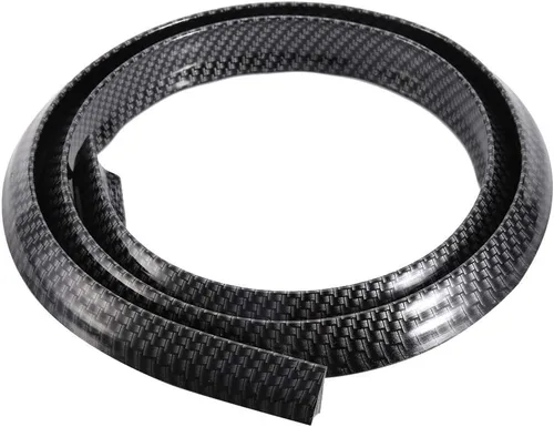 Vista 6 de Recorte de arco de rueda de fibra de carbono - Tira de cejas negra para la mayoría de los autos
