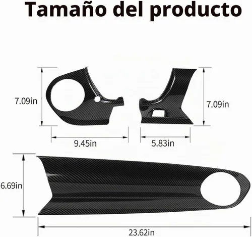 Vista 4 de RT-TCZ Kit de cubierta de panel de consola central, marco de medidor, accesorios de decoración interior para Chevrolet Camaro 2016-2022, grano