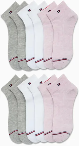 Vista 2 de Tommy Hilfiger Calcetines de mujer - Calcetines tobilleros de corte de cuarto (12 unidades)