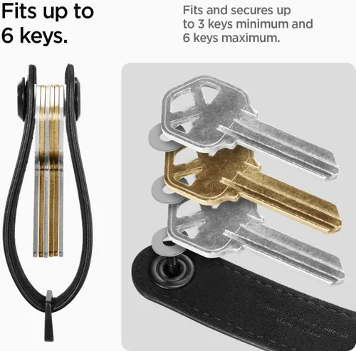 Vista 6 de Spigen Valentinus Pro Key Organizer Designed for AirTag Case, Holder, Keychain, Keyring Up to 5-6 Keys