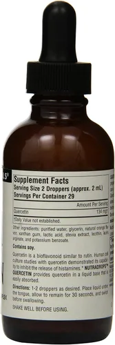 Vista 4 de Source Naturals - Quercetina NutraDrops, Complejo bioflavonoide estacional - 2 onzas fluidas.