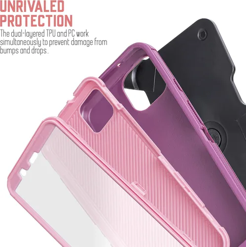 Vista 6 de Funda protectora para Google Pixel 4XL integrada, resistente a prueba de golpes, funda protectora de cuerpo completo con soporte y clip giratorio