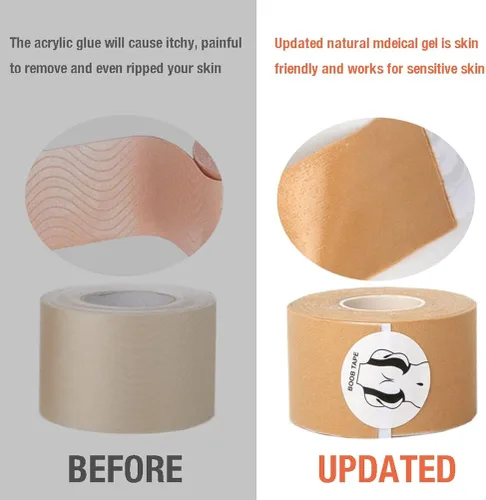 Vista 7 de Sticky Boob Tape Strapless Bra - Lift Invisible Adhesive Bra for Large Breasts