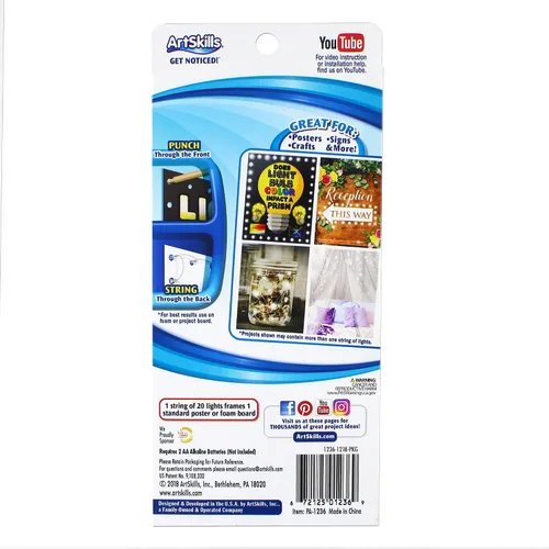 Vista 2 de ArtSkills Kit de luces de cadena transparente
