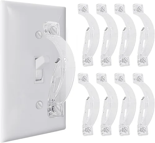 Vista 9 de Protector de interruptores de luz de pared, cubierta de interruptor de luz, protector de placa de interruptor de luz a prueba de niños, protege tus