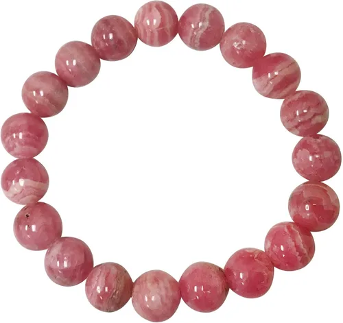 Vista 628 de Gem Avenue Handmade Round Bead Stretch Bracelet Unisex Natural Stone Beaded Jewelry for Men & Women, Elastic Wristband for Daily Wear