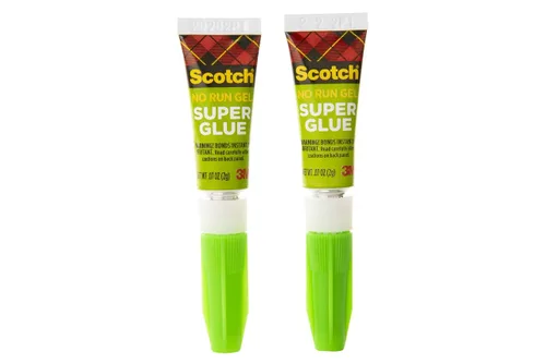 Vista 2 de Scotch Super Glue Gel, 0.07 onzas, paquete de 2, se seca rápidamente con un agarre permanente (AD112)