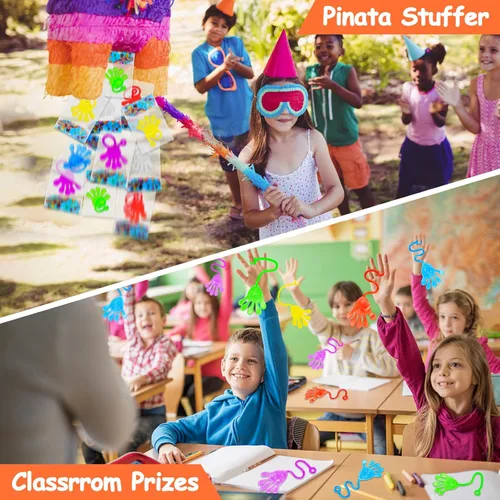 Vista 6 de 24 piezas de manos adhesivas para niños, regalos de fiesta, obsequio, relleno de huevos, relleno de bolsa de dulces, juguete de caja del tesoro