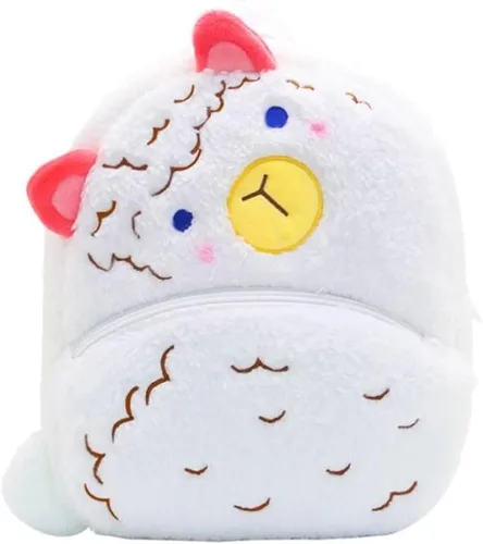 Vista 2 de Mochila para niños y niñas, bonita bolsa de felpa suave para niños pequeños de dibujos animados de animales pequeños, mini mochila pequeña