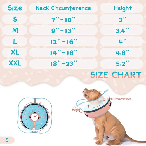 Vista 6 de Supet Collar de Cono Inflable Elevado para Perros para Evitar que se Laman, Alternativa de Cono Suave para Perros Después de Cirugía, Collar de Dona