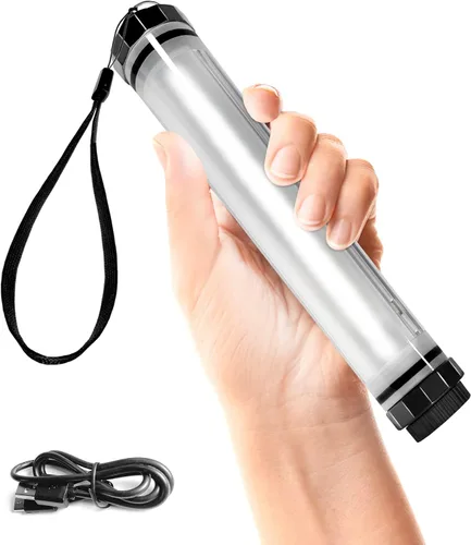 Vista 8 de SunJack LightStick Camplight - Linterna LED recargable impermeable y banco de energía Linterna de camping portátil para senderismo, mochilero