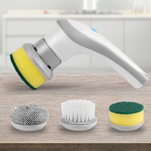 Vista 9 de Depuradores eléctricos giratorios, herramientas de limpieza eléctricas con 3 cabezales de cepillo, cepillo de limpieza recargable por USB, cepillo
