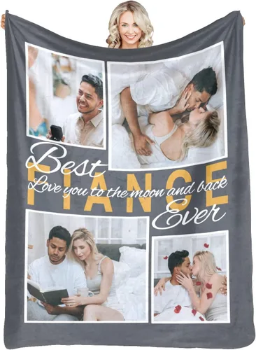 Vista 47 de Manta personalizada con fotos, mantas personalizadas con imagen para madre, padre, niños, hermana, amigos, parejas, cumpleaños, 1 foto, 30 x 40