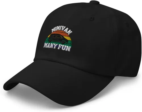 Vista 3 de Minivan Many Mega Fun - Mini furgoneta divertida para hombres solteros, mujeres, papás, mamás, viajes por carretera y aventuras, sombrero unisex