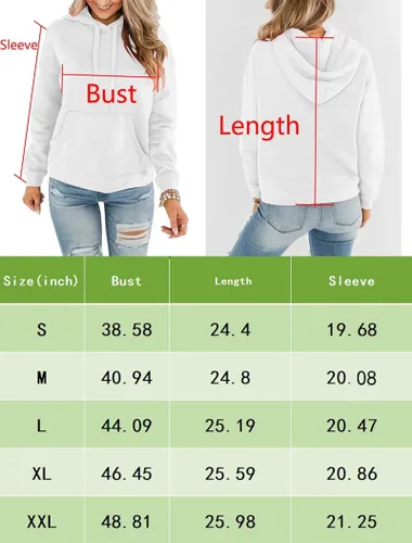 Vista 5 de Bingerlily - Sudadera informal con capucha para mujer, de manga larga, color liso, ligera, holgada, con bolsillo