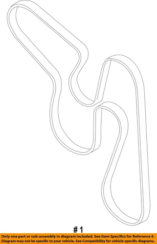 Vista 2 de Subaru 2012-2014 Impreza XV Crosstrek 2.0L Serpentine V-Belt 23780AA120 Genuino