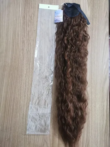 Vista 2 de Extensión de cola de caballo de 32 pulgadas de largo con ondas de maíz para mujer, color T2-30