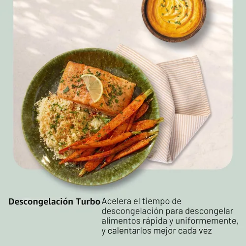 Vista 12 de Panasonic Horno microondas para encimera, 1.2 pies cúbicos, 1250W, tecnología inversora con sensor Genius, acero inoxidable - NN-SN67QS