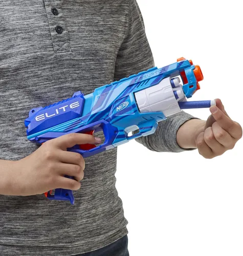 Vista 3 de Nerf Elite Disruptor Blaster Reflex, Slam Fire, azul (exclusivo de Amazon)