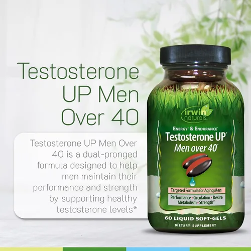 Vista 5 de Irwin Naturals Testosterona UP Energía y resistencia Hombres mayores de 40 años Con Ashwagandha KSM-66 + jengibre negro Para hombres 60 geles