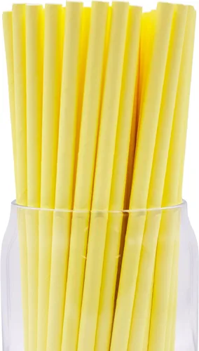 Vista 10 de Paquete de 150 pajitas de papel biodegradables de 4 capas de cheurón rosa bebé (compostables, no tóxicas, sin BPA)