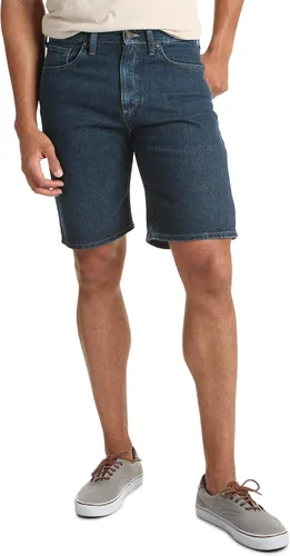 Vista 13 de Wrangler Authentics pantalones cortos de jean clásicos con cinco bolsillos de ajuste relajado para hombre Dark Rinse