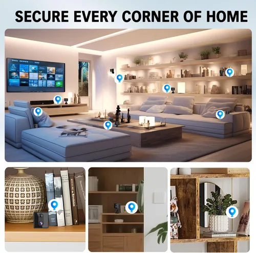 Vista 6 de javiscam Cámara de seguridad 4K con tarjeta SD de 64GB, cámara de seguridad alimentada por batería, 100 días de autonomía, detección humana AI
