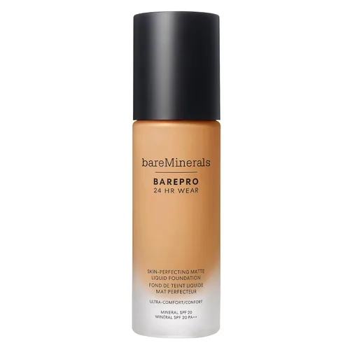 Vista 37 de bareMinerals BarePro 24HR Wear Matte Liquid Foundation Mineral SPF 20, Base de maquillaje de cobertura completa para piel madura, libre de aceite
