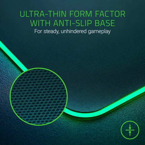 Vista 7 de Razer Firefly Hard V2 RGB Gaming Mouse Pad Customizable Chroma Lighting, Built-in Cable Management, Balanced Control & Speed, Non-Slip Rubber Base