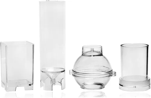 Vista 3 de MILIVIXAY 4 moldes de plástico para velas, incluyendo moldes de pilar, cilindro, rectángulo y esfera para cera de abejas