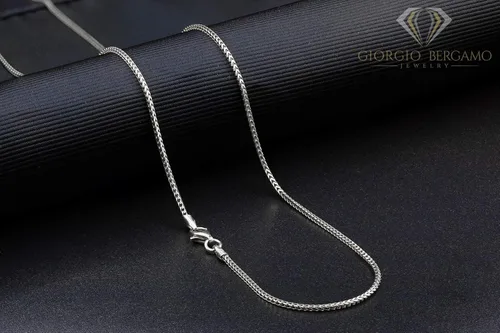 Vista 3 de Giorgio Bergamo - Cadena de plata esterlina 925 sólida estilo franco de 1 a 5.5 mm, paño de microfibra gratis, collar y pulsera de eslabones