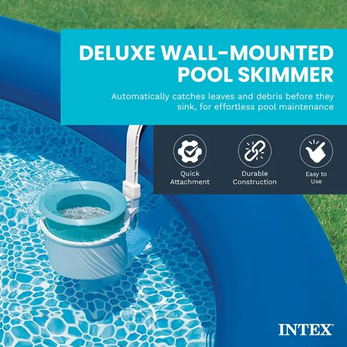 Vista 2 de Intex Deluxe Limpiador automático de superficie para piscina montado en pared - 800 GPH+