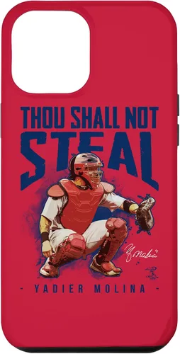 Vista 26 de Yadier Molina - Carcasa para iPhone 17, diseño de "Thou Shall Not Steal