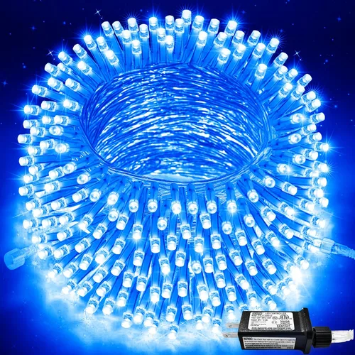 Vista 51 de JMEXSUSS - Tira de 100 luces led para interiores, 8 modos, enchufables, parpadeantes, 33 pies, luces navideñas para exteriores, a prueba de agua