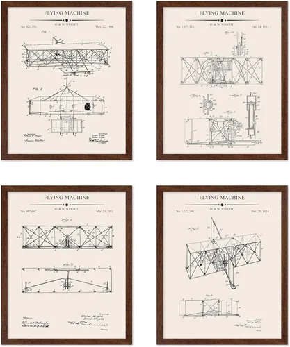 Vista 106 de Poster Master Juego de 6 Pósters Vintage de Planos de Aviación - Impresión de Patente de Avión - Arte de Aeronaves - Arte de Aviación - Arte