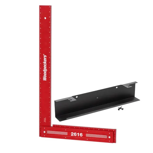 Vista 12 de Woodpeckers Escuadra de carpintería de precisión, 6 pulgadas, aluminio, fabricado en Estados Unidos, escuadra con múltiples características