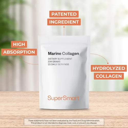 Vista 3 de Supersmart Polvo de colágeno marino (patentado y de alta absoprción) – Naticol Marine Collagen Peptides Powder – Suplemento de colágeno hidrolizado