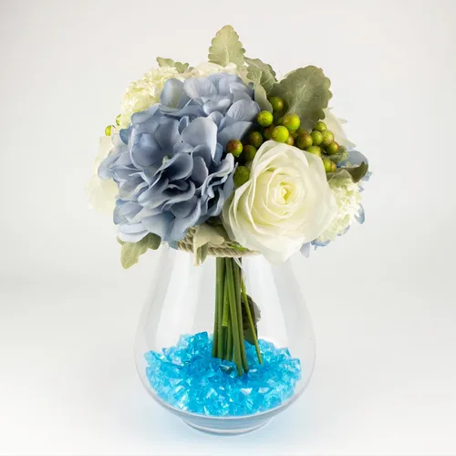 Vista 6 de 820 piezas de hielo falso azul, 0.43 x 0.55 pulgadas, 1.1 libras de piedras preciosas de cristal acrílico para decoración, fotografía, relleno