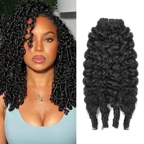 Vista 11 de Extensiones de cabello humano real rizado con clip, balayage, color marrón chocolate a rubio caramelo, 8 piezas con 18 clips, 4.23 oz/juego
