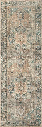 Vista 8 de Loloi Margot - Alfombra de área terracota/laguna de 7'-6" x 9'-6